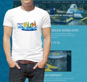 T-shirt blanc personnalisé logo