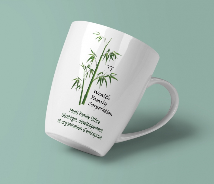 Mug blanc personnalisé logo
